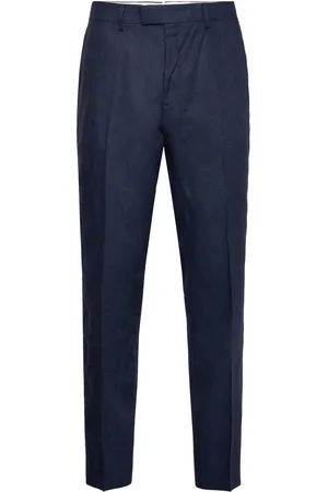 J Lindeberg Grant Super Linen Pants Designers Trousers Formal Navy