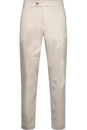 J Lindeberg Lois Cloud Satin Pants Designers Trousers Chinos Cream