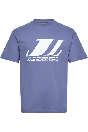 J Lindeberg Parcy Logo Tee Designers T-Kortærmet Skjorte Blue