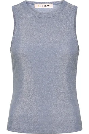 A-View Eva Tank Top Tops T-shirts & Tops Sleeveless Blue