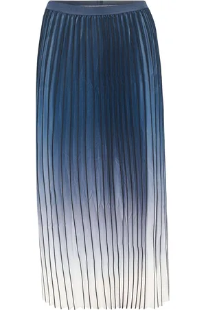 Culture Cuscarlett Ombre Skirt Knælang Nederdel Blue