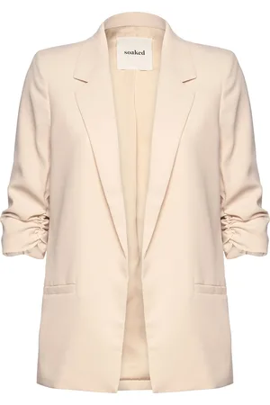 Soaked in Luxury Slshirley Blazer Blazers Single Breasted Blazers Cream