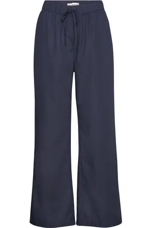 A-View Brenda Solid Pants Bottoms Trousers Wide Leg Navy