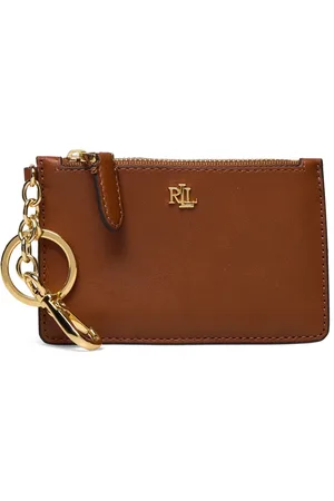 Ralph Lauren Leather Zip Card Case Bags Card Holders & Wallets Card Holder Brown