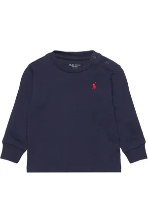Ralph Lauren Cotton Jersey Long-Sleeve Tee Tops Sweatshirts & Hoodies Sweatshirts Navy