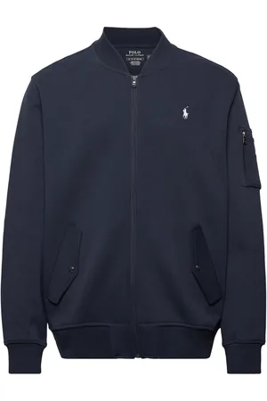 Ralph Lauren Double-Knit Bomber Jacket Bomberjakke Jakke Blue