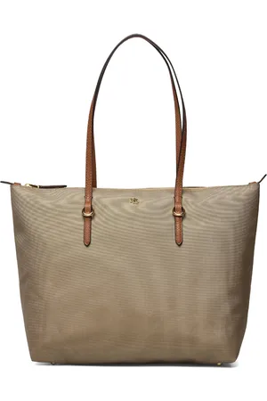 Ralph Lauren Nylon Medium Keaton Tote Bag Shopper Taske Beige