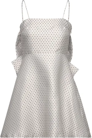 MAUD Bow Dress Kort Kjole White
