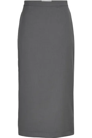 REMAIN Birger Christensen Suiting Midi Skirt Designers Knee-length & Midi Grey