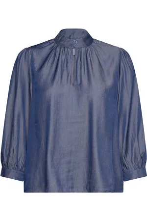 Minus Mskelsy 3/4 Sleeve Blouse Tops Blouses Long-sleeved Navy