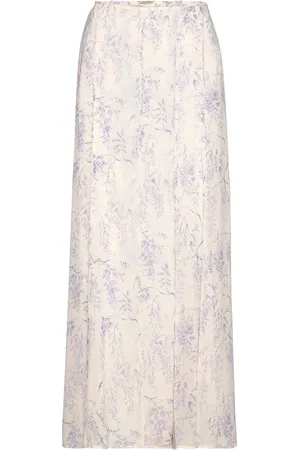 Holzweiler Ivy Print Wrap Skirt Designers Maxi Cream