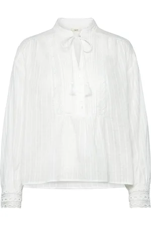 Suncoo Leony Tops Blouses Long-sleeved White