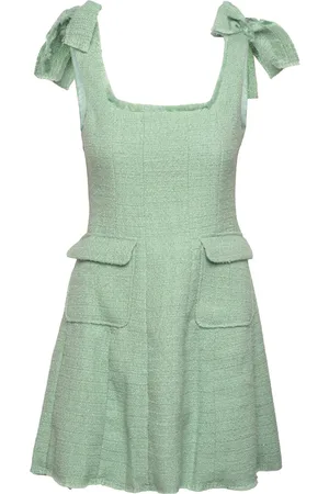 By Malina Lima Boucle Mini Dress Designers Short Dress Green