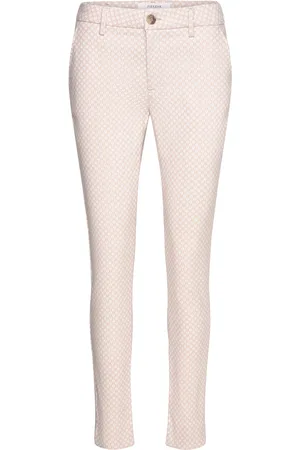 Pieszak Pd-Gigi Pant Jacquard Bottoms Trousers Slim Fit Trousers Cream