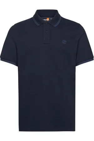 Timberland Tipped Pique Short Sleeve Polo Designers Polos Short-sleeved Blue