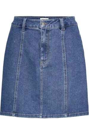 Object Objcarol Denim Short Skirt 132 Kort Nederdel Blue