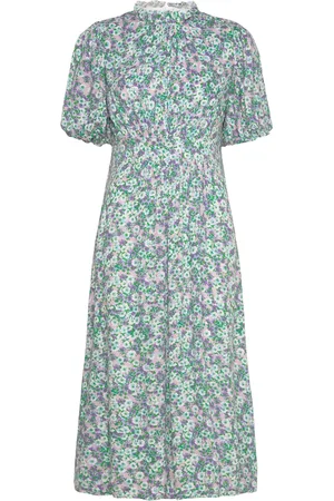 Noella Ruth Long Dress Knælang Kjole Green