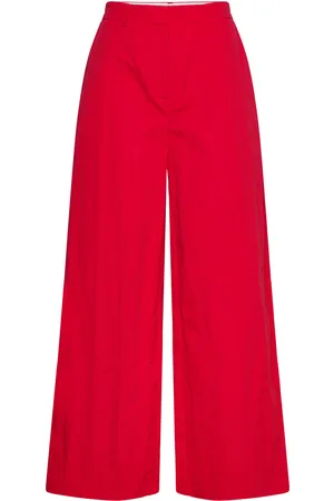 Crās Iconcras Pants Bottoms Trousers Wide Leg Red