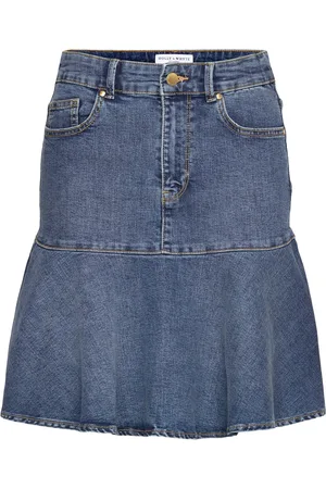 Lindex Skirt Marion Denim Kort Nederdel Blue