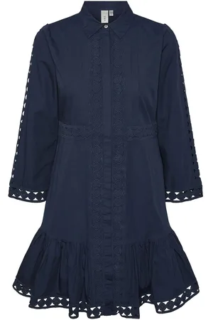 Y.A.S Janna 7/8 Dress Kort Kjole Blue
