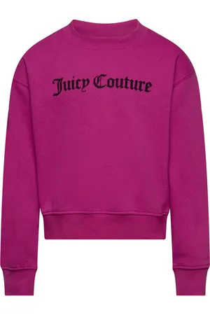 Juicy Couture Juicy Flocked Balloon Crew Tops Sweatshirts & Hoodies Sweatshirts Purple