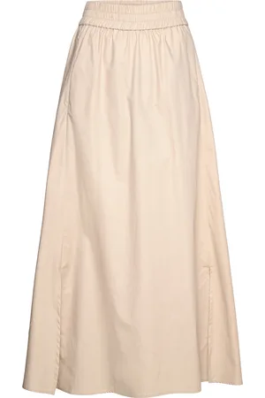 A Part Of The Art Flow Skirt Lang Nederdel Beige