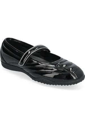 MANGO Patent Leather-Effect Sports Ballet Flats Ballerinasko Ballerinaer Black