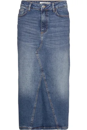 B YOUNG Byleya Skirt - Knælang Nederdel Blue