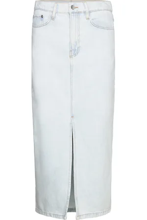 DAY Birger et Mikkelsen Niki - Soft Bleached Denim Knælang Nederdel Blue