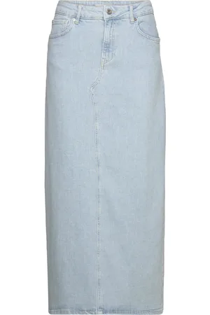 Ivy Copenhagen Ivy-Zoe Maxi Skirt Wash Mallorca Lang Nederdel Blue
