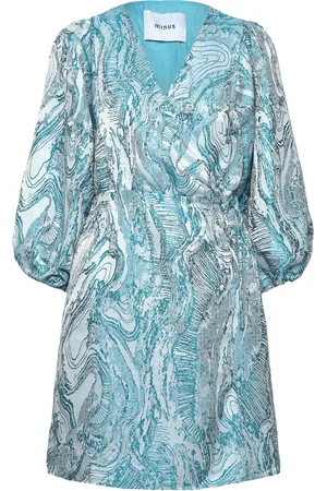 Minus Msalika Short Wrap Dress Kort Kjole Blue