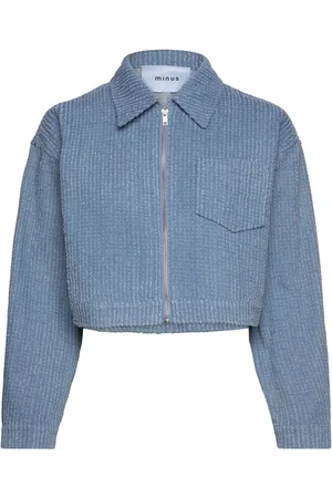 Minus Msvelmia Short Denim Jacket Jakke Denimjakke Blue