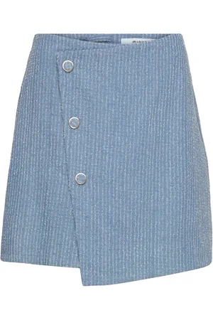 Minus Msvelmia Short Skirt Kort Nederdel Blue