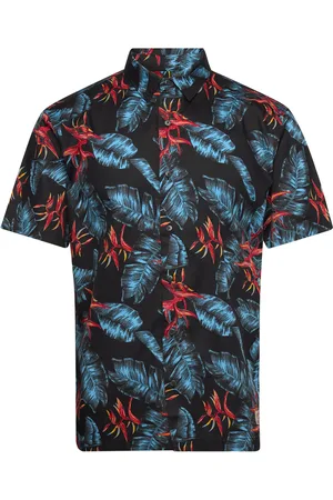 Superdry Hawaiian Shirt Tops Shirts Short-sleeved Navy