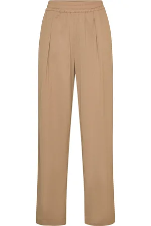 Samsøe Samsøe Julia Trousers 14635 Designers Trousers Wide Leg Brown