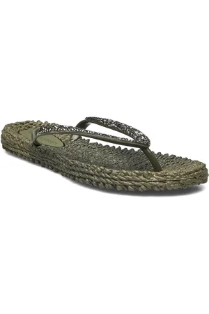 Ilse Jacobsen Flip Flop With Rhinest S Shoes Summer Shoes Sandals Flip Flops Khaki Green