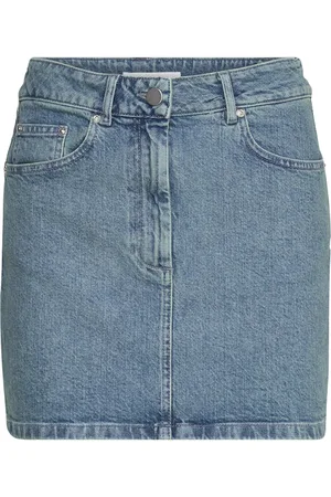 REMAIN Birger Christensen Denim Skirt Designers Short Blue
