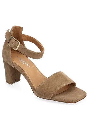 Pavement Sinna Suede Sandal Med Hæl Brown
