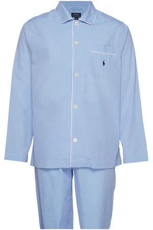 Ralph Lauren Gingham Poplin Long Sleep Set Pyjamas Nattøj Blue