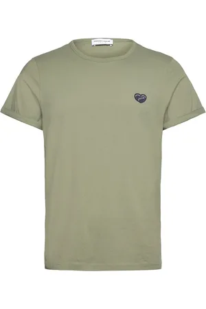 Maison Labiche Poitou Patch Grand Coeur/Gots Designers T-Kortærmet Skjorte Green
