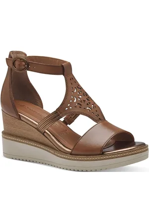Tamaris Women Sandals Sko Med Kilehæl Brown