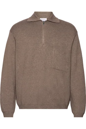 Libertine Libertine Scent Designers Knitwear Half Zip Jumpers Brown