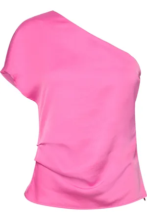 2nd Day 2Nd Cornlie - Satin Daze Tops Blouses Short-sleeved Pink