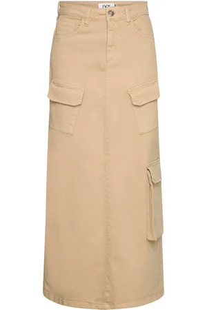 Ivy Copenhagen Ivy-Augusta Utility Maxi Skirt Khak Lang Nederdel Khaki Green