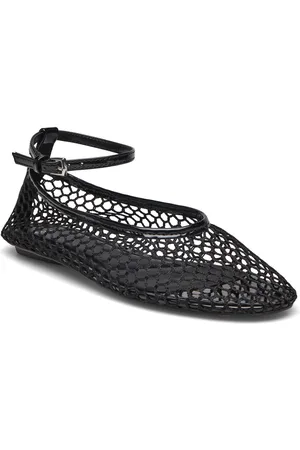MANGO Ballet Flats With Mesh Bracelet Ballerinasko Ballerinaer Black