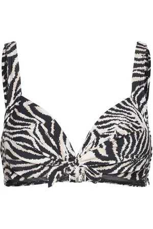 Panos Emporio Zebra Electra Top Swimwear Bikinis Bikini Tops Wired Bikinitops Black