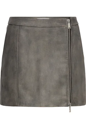 2nd Day 2Nd Edition Asher - Heavy Uneven Pu Kort Nederdel Grey