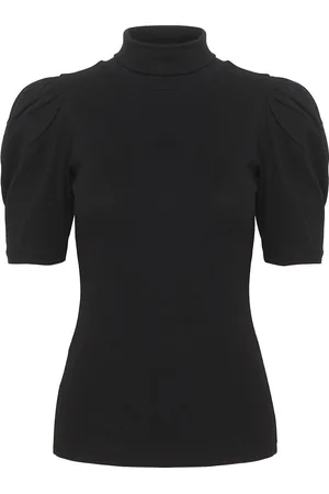 Gestuz Drewgz Ss Puff Blouse Tops Blouses Short-sleeved Black