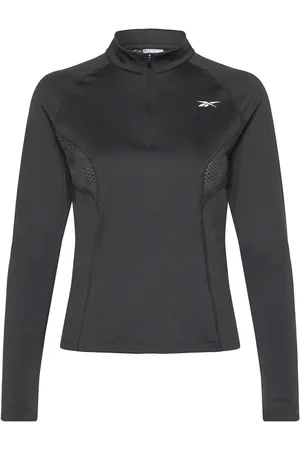 Reebok Running 1/4 Zip Sport Sweatshirts & Hoodies Sweatshirts Black