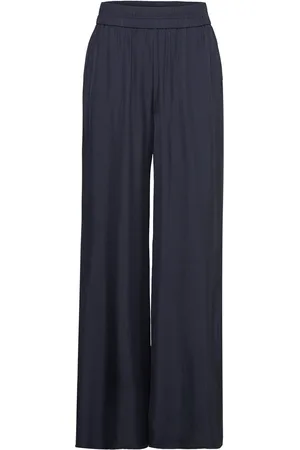 Ivy & Oak Pia Rose Bottoms Trousers Wide Leg Navy